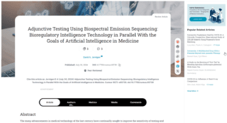 Read the full peer-reviewed, open-access medical journal: Adjunctive Testing Using Biospectral Emission Sequencing (BES): Bioregulatory Intelligence Technology in Parallel with the Goals of Artificial Intelligence in Medicine